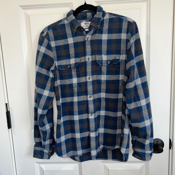 Fjallraven Other - Fjallraven Skog Flannel Shirt Size S Slim Fit Long Sleeve Button Down Blue Plaid